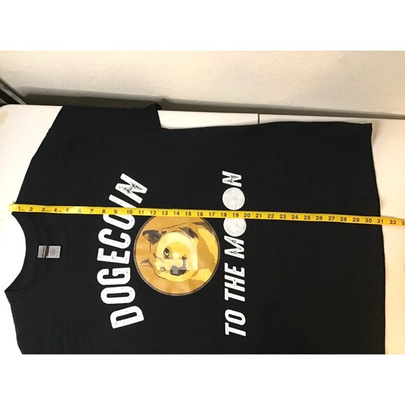 GILDAN- MENS DOGECOIN SHORT SLEEVE FRONT GRAPHIC HEAVY COTTON T-SHIRT SIZE LARGE - Picture 8 of 8